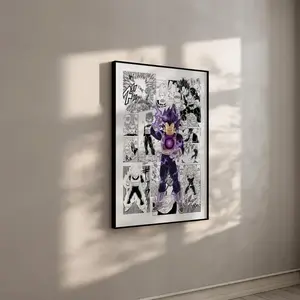 Ultra Ego Saiyan Prince Manga Poster, DBZ Anime Wall Art, Curated Manga Panels Print, God Power Aesthetic Decor, Anime Room Decor, Gift for Fans