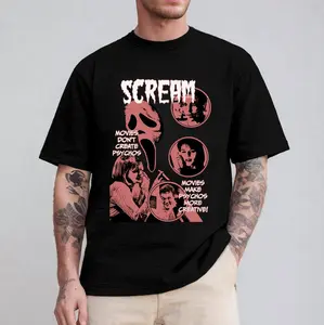[SALE UP TO 45%] Scream Movie T-shirst, Unisex Horror shirt, Halloween Tee, Scream T-shirt, Men Gifts