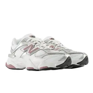 New Balance 9060 'Metallic Rose White' Youth / Women's Sneaker Comfortable Durable Breathable Mesh Upper Cushioned Footbed Rubber Outsole All Seasons Round Toe