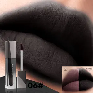 Halloween Dark lip gloss, velvet matte lip mud, black mouth, not easy to stick to the cup, multi-purpose eyeshadow blush, contouring, Matte Liquid Lipstick