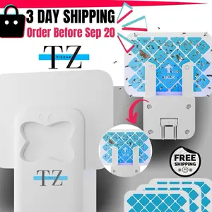 TZ Fruit Fly Traps for Indoors Plug-In Flying Insect Trap Soft Blue-Violet Light Mosquito Fly Catcher Indoor Gnat Killer Safe Odorless Design 3 Adhesive Cards Energy Efficient 24/7 Continuous Capture Wall Mounted Non-Toxic Butterfly Shape