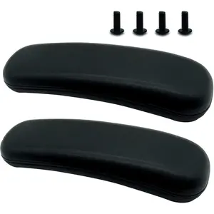Oval Shaped Replacement Office Chair Armrest Pads, Desk Chair Arm Rest Replacement Parts with Mounting Hole Patterns and Screws, Fashion Style