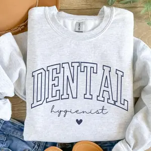 Dental Hygienist Sweatshirt, Dentist Office Staff Pullover, RDH Graduation Gift, Collegiate Dental Sweatshirt, Cute Dental Hygiene Sweater