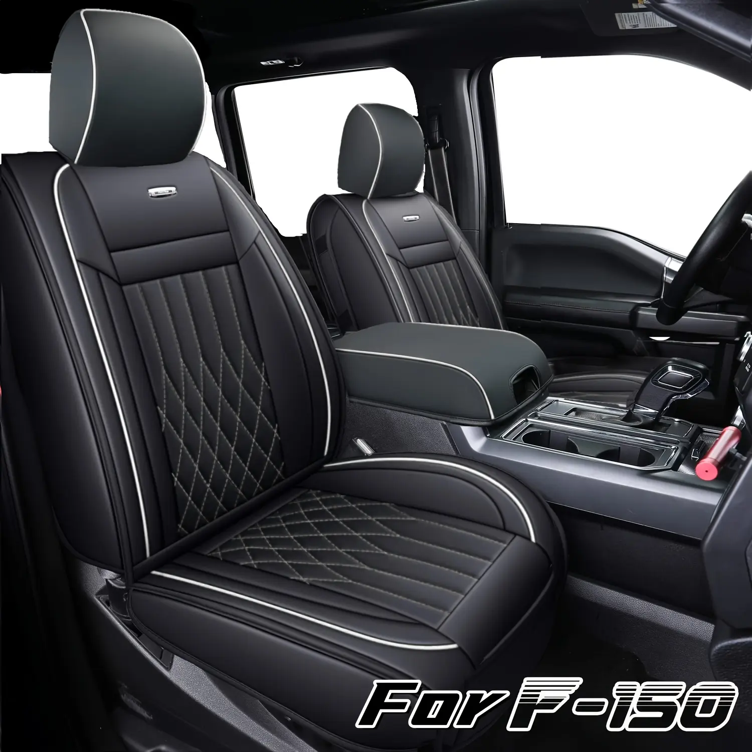 F150 Faux Leather Seat Covers Fit for 2015-2026 F150 and 2017-2025 F250 F350 F450 Pickup Trucks Car Seat Protectors Seat Protectors Cushion