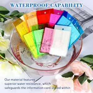 10 Pack Luggage Tags for Suitcases, Solid Waterproof & Flexible Travel Accessories, Durable ID Holder with Business Card Slot & Secure Loop, 4.2 x 2.5 Inches