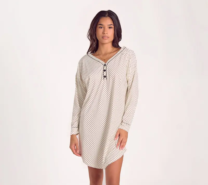 long sleeve dress flare Long Sleeve Rib Flare Dress