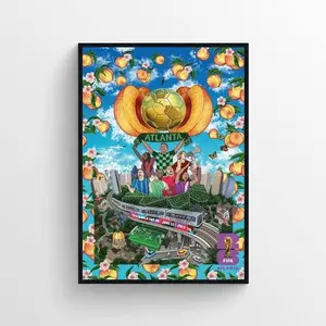 World Cup 2026 Atlanta Poster Host city wall art
