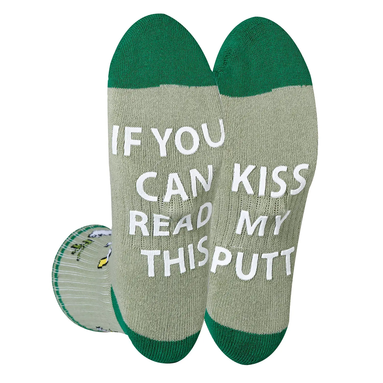 If You Can Read This Kiss My Putt Socks Cotton Menswear