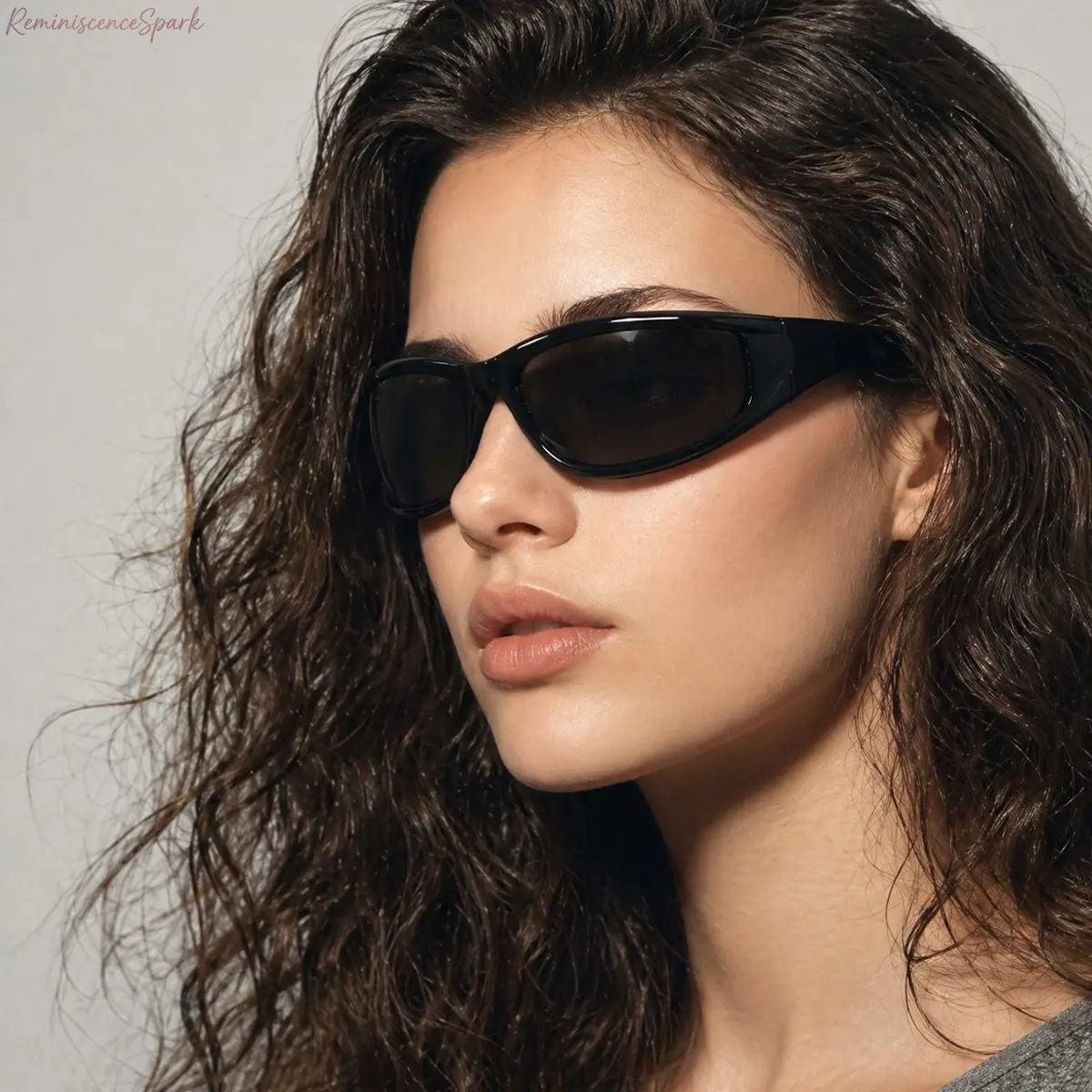 Unisex Y2K Cat-Eye Sunglasses, UV400 Protection & Futuristic Wraparound Frame, Cool Retro Shades Perfect for Cycling, Streetwear, Everyday Use and All-Match Casual Wear