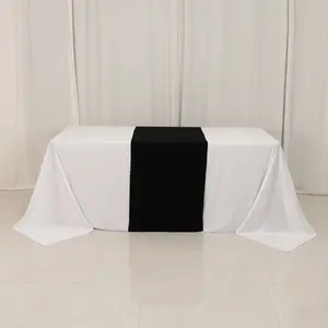Wide Premium Polyester Table Runner 24"x72" Black - Sublimation Printable Blank Banner