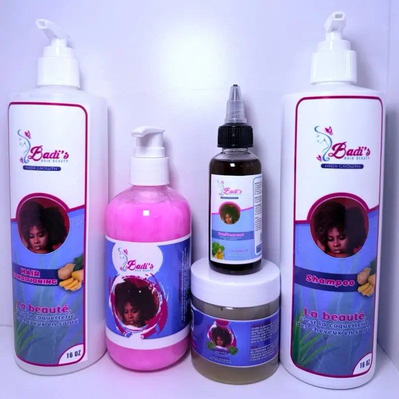 Badi's Haircare Set - Shampoo, Conditioner, Hair Mask, Anti-Fall Ointment, Acti-Push Hair Oil