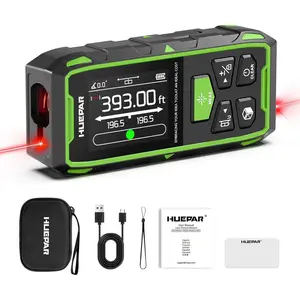 Professional Dual Laser Measuring Tool 393ft, Rechargeable Bilateral Laser Measurement Tool, Digital Laser Room Measure Devices, Metro Laser Measurement Tool with Angle Sensor, Magnetic Back