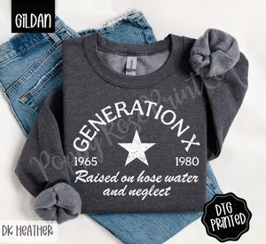 Gen X Sweatshirt, Trendy Women's Crewneck