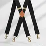 Heavy Duty Elastic Suspenders for Men and Women 1.4 Inch Adjustable X Back Suspenders for Daily Wear Work and Outdoor Use snap loop