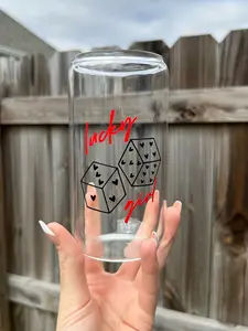 Lucky Girl Glass Cup