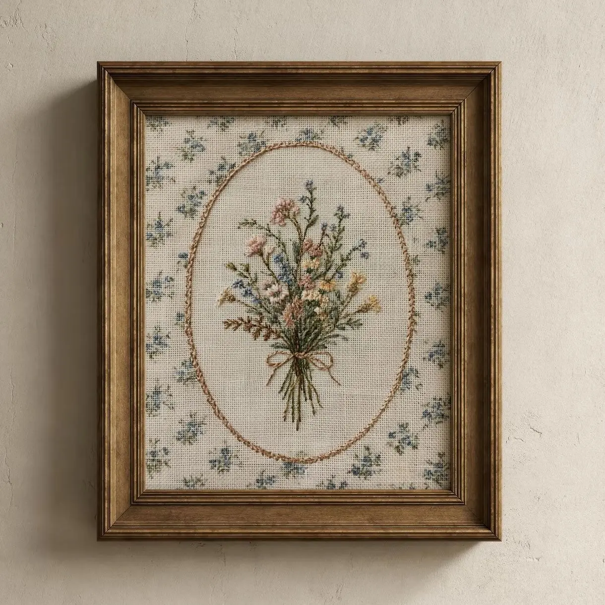 Wildflower Bouquet Wall Art, Cottagecore Floral Poster, Antique Botanical Home Decor | Frameless Poster B