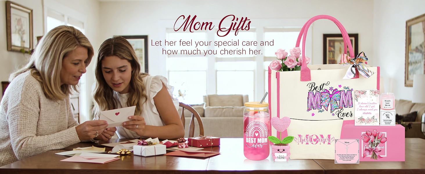 Gifts for Women Basket Set of 6, Mothers Day Birthday Gifts for Mom Grandma Sister Daughter