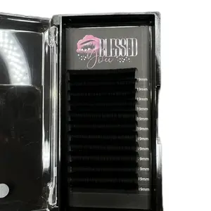 EYEBLESSEDYOU Easy Fanning/Rapid Blooming Volume Eyelash Extensions, CC & D Curl (0.05-0.07) Fluffy Dark Matte Individual Lash Tray