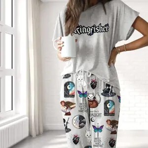 "Quicksilver Romantasy" Pajama Set – Premium Satin Sleepwear for Women – Cozy Satin Comfort, Relaxed Fit, Aesthetic Loungewear Vibes