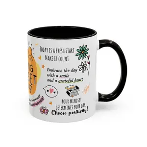 [Sale off up to 50%] Motivational Coffee Mug for Positive Mindset, 11oz Ceramic Mug, Gift for her, Positive Vibes, Inspirational Gifts, Daily Affirmation Mug, 11oz ceramic accent mug