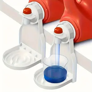 Laundry Soap Dish Holder, Soap Saver, Fabric Softener Dispenser Tray, Laundry Room Organizer, Durable Plastic Cup Rack for Washing Supplies