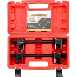 Macpherson Strut Spring Compressor Tool Kit | Universal Coil Spring Compressor Tool, 1/2" Square Drive Heavy Duty Strut Compressor for   ,with Detent Pins,Set of 2,300mm