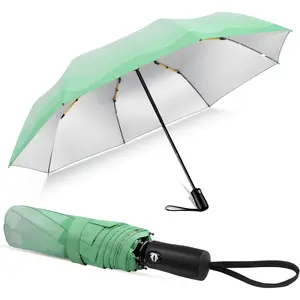Cute Women Sun Umbrella - Automatic Folding UV Protection Lightweight Umbrella Compact Travel Fashion Pretty Collapsible Golf Rain Umbrellas for Women
