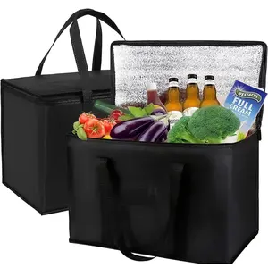 Portable Thermal Insulated Food Bag, Reusable Cooler Tote for Outdoor Travel, Picnic & Camping, Leak-Proof Lunch Bag with Zipper, Leakproof Cooler Bag, Ideal for Hiking, BBQ, and Picnic Supplies.