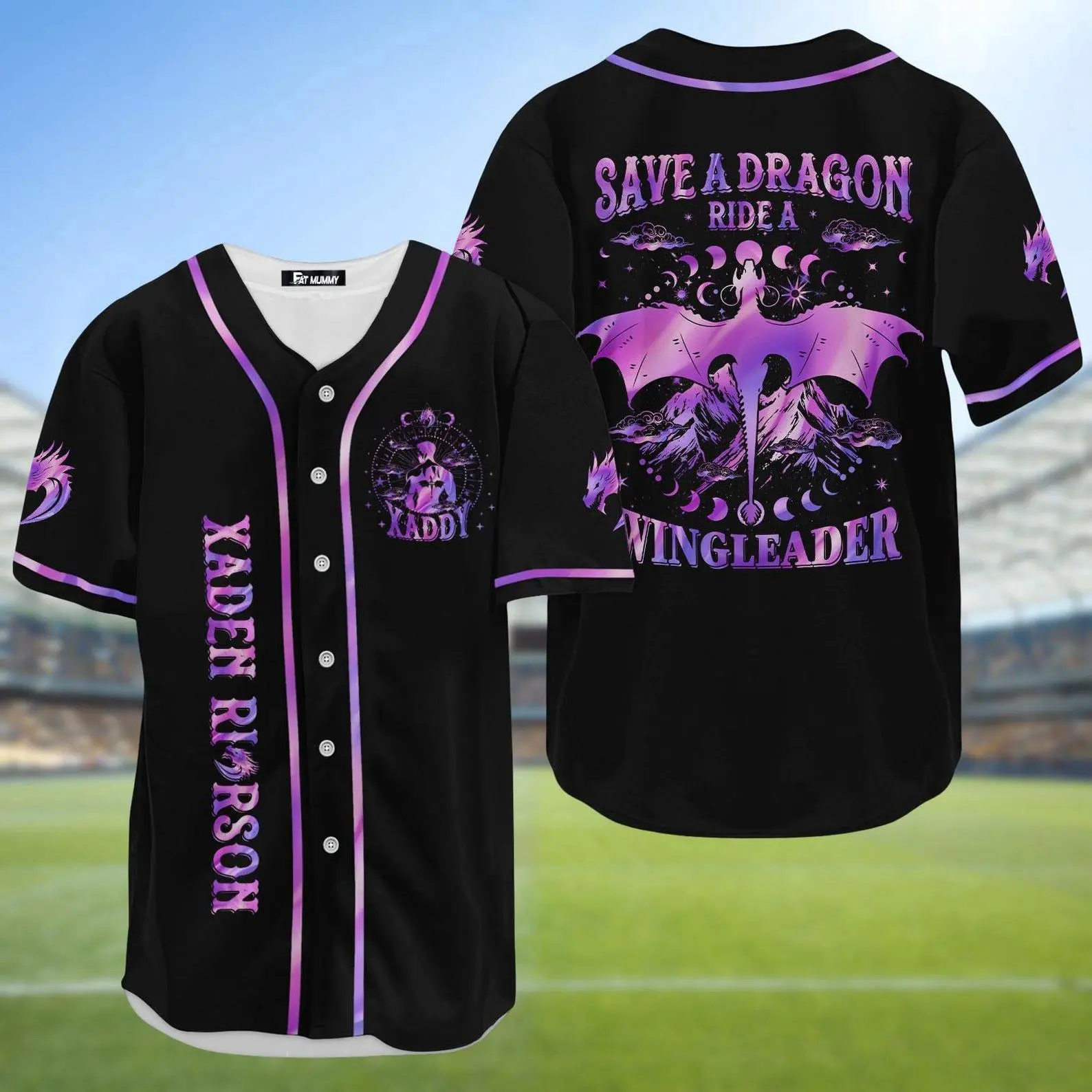Fantasy War College Baseball Jersey, Fourth Wing Style Dragon Rider Fan Apparel