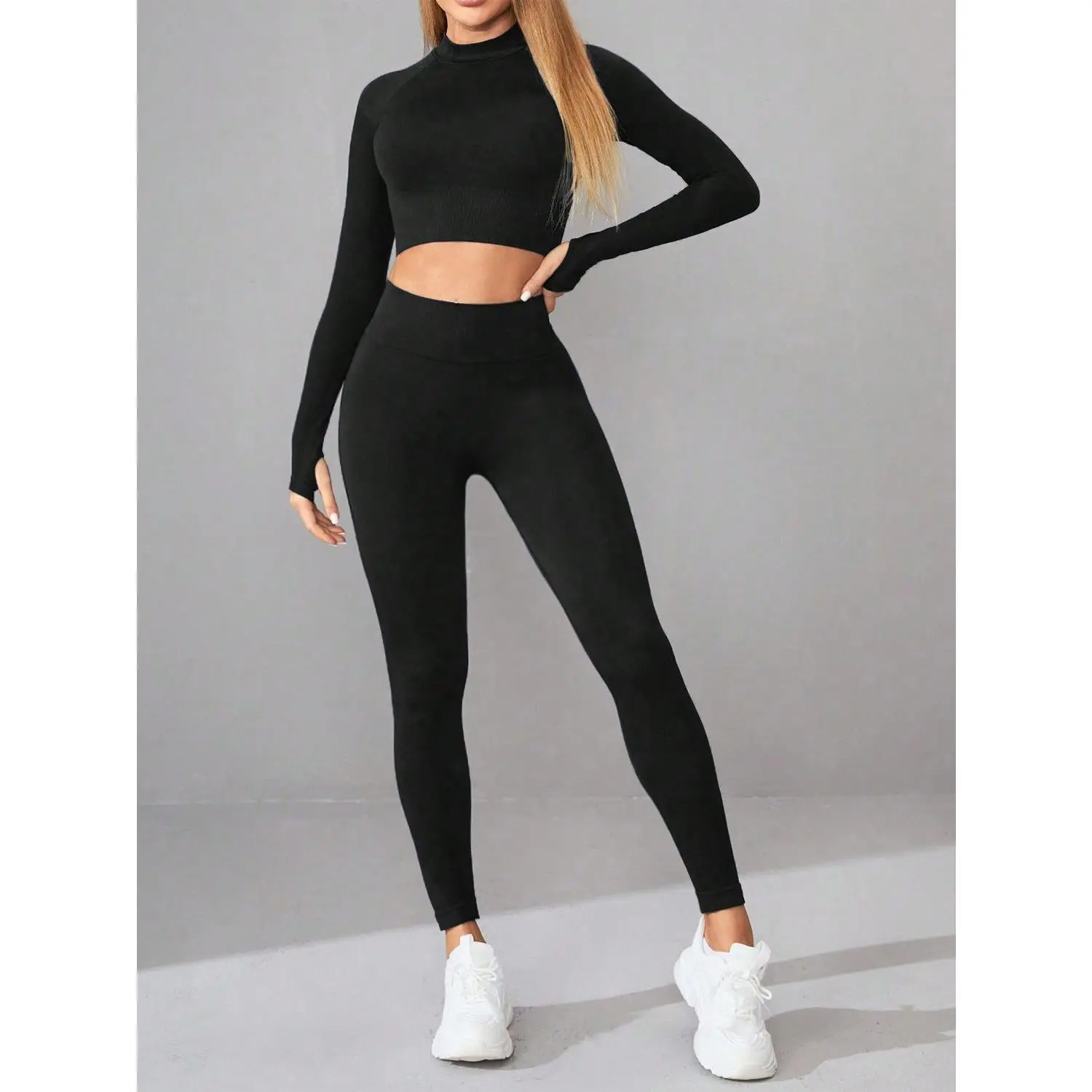 Black Long Sleeve & Leggings Set
