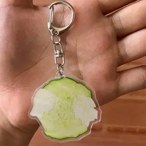 Anime The Scum Villain’s Self-Saving System Shen Qingqiu Luo Binghe Cosplay Keychain Acrylic Cucumber Pendant Keyring Accessory