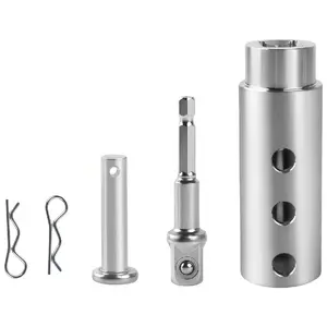 Trailer Jack Drill Adapter, 1 Inch Drive Shaft Compatible, Turbo, ez Crank Jack Adapter Tool & 1/2 Inch Socket Bit, Heavy Duty for RV, Construction, Dump Trailers (DIY, Campers)