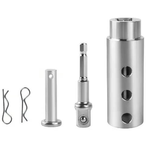 Trailer Jack Drill Adapter, 1 Inch Drive Shaft Compatible, Turbo, ez Crank Jack Adapter Tool & 1/2 Inch Socket Bit, Heavy Duty for RV, Construction, Dump Trailers (DIY, Campers) fathersdaygift