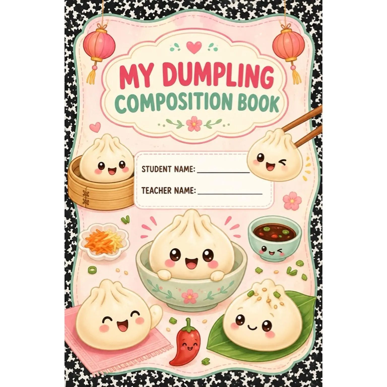 Wide Ruled & College Rules Composition Book 80 Pages with Pokemon Characters for Students and Teachers