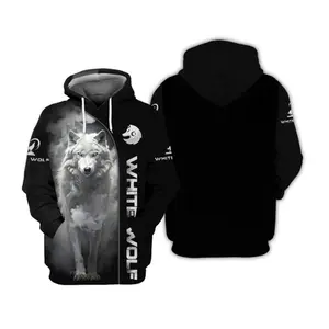 New 3D Printed Animal Wolf Hoodie Hoodie Men'S Casual Fashion Animal Hoodie Four Seasons Men'S Fashion Clothing