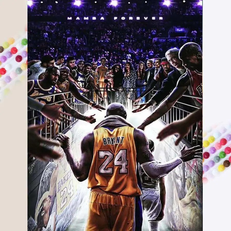 1 set of DIY diamond painting kit, 5D diamond art set, DIY decoration basketball, exit, cheer. Mosaic, diamond art, DIY art home decoration, Diamond Art Tools, Diy Craft Supplies