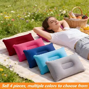 4 Pack Inflatable Travel Pillows, Ultra-Light Cushion for Neck and Waist Support, Ideal for Plane, Car, Office, Hiking, Backpacking