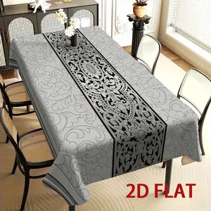 Luxurious European Style Tablecloth, Complex Floral Pattern, Durable Rectangular Table Runner, Perfect for Dining Tables, Parties, Thanksgiving Decor