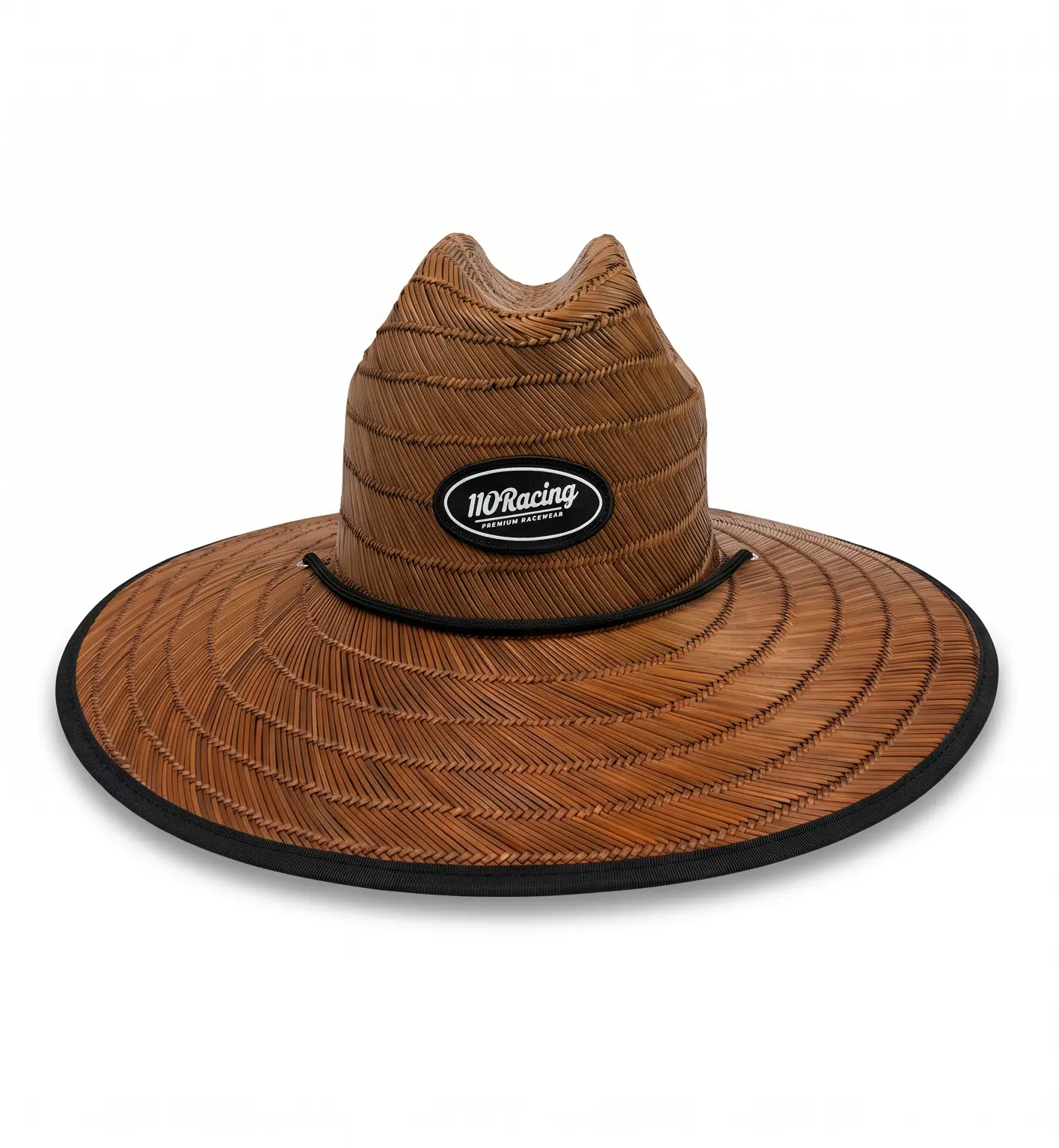 110 RACING // STRAW SUN HAT - BROWN