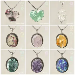 Asteraia[No.N010-N018 ]Variety Raw Crystal Pendant-Handmade Gemstone Pendant Daily Wear Summervibes