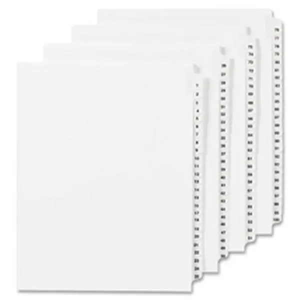 Avery AVE82202 Side Tab Legal Index Dividers for Any Binder, 4-Tab, 8.5 in. x 11 in., 0.55 Cut, 25-Pack