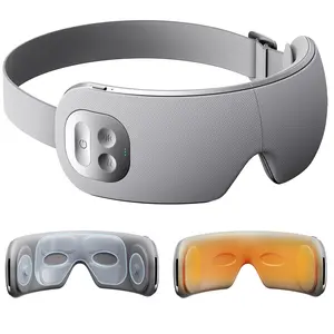 Ultra Quiet Eye Massager for Migraine Pain Relief with Temple Massage, Heat, and Timer, Electric Heated Eye Mask for Eye Strain, Dry Eyes with 3 Air Compression & Intensity Levels, 120 Mins Long Use