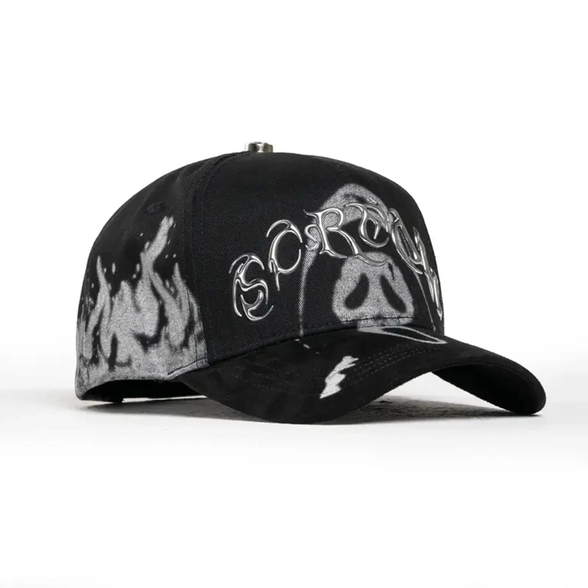 Ghost Face Horror Snapback - Luxury Black Streetwear Cap with 3D ...