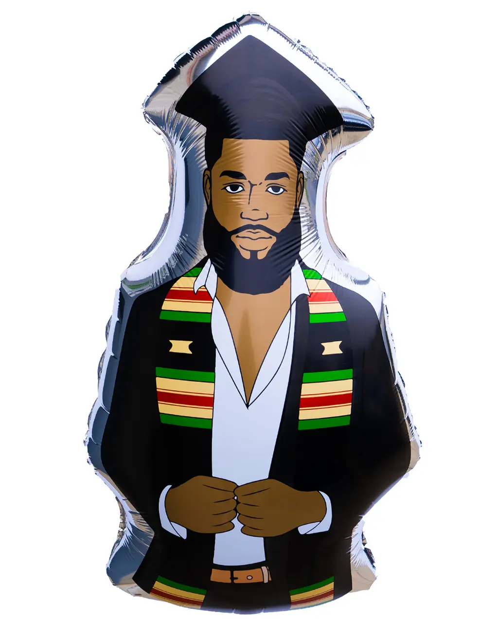 36" African American Man Graduate Balloon