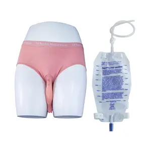 Urine Collection Bag for Women - Reusable Portable Silicone Bucket with Urine Tube Bag - Red - Elderly Women Friendly - Comfortable & Durable Design