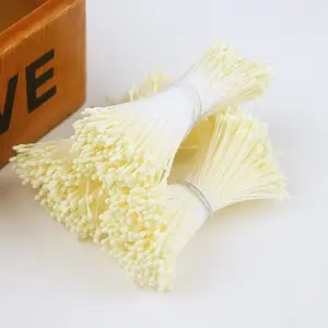 400pcs Handmade DIY Flower Materials, 1mm Pearl Beads Heart Accessories, Glitter Bud Fondant Core Net Flowers, Craft Supplies