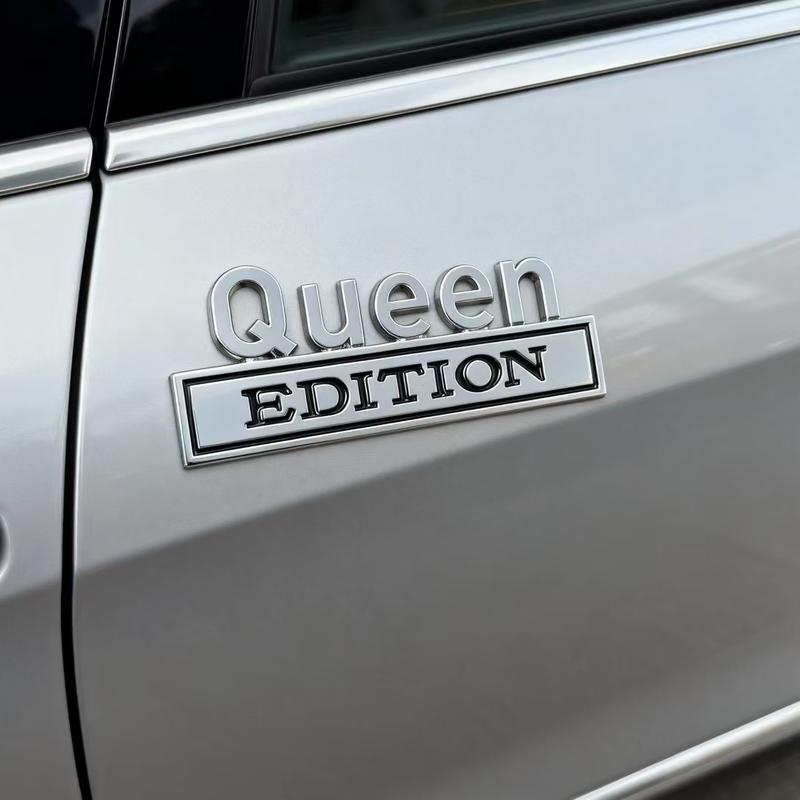 Queen Edition 3D Emblem Sticker Badge Funny Decals for Car Truck SUV Motorcycle MPV Rust Resistant Waterproof Fade Resistant 8 cm x 3.3 cm Metal Alloys Queen Edition Design
