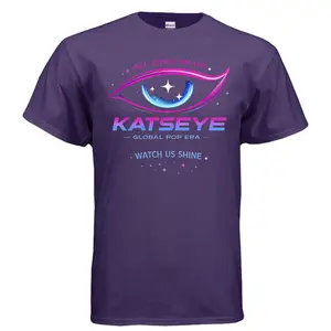 Katseye Short Sleeve t-shirt  Cotton Shirt Streetwear Top Womenswear Blue graphic apparel t-shirt cotton men oversized tshirt unisex graphic graphic tee shirt oversized shirts unisex casual apparel y2k streetwear