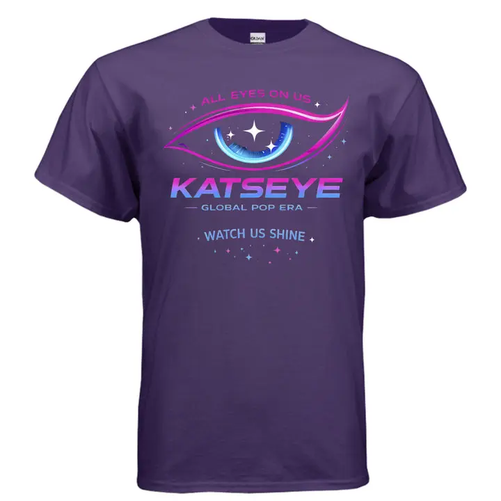Katseye Short Sleeve t-shirt  Cotton Shirt Streetwear Top Womenswear Blue graphic apparel t-shirt cotton men oversized tshirt unisex graphic graphic tee shirt oversized shirts unisex casual apparel y2k streetwear