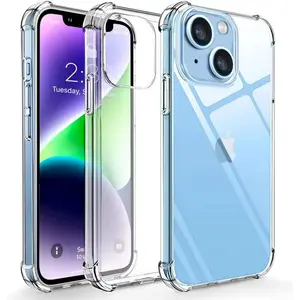 Designed for iPhone 14 Plus Case, Clear Reinforced Corners TPU Bumper, Thin Soft & HD Clear Anti-Scratch Shockproof & Drop-proof Protective Cover. Phone Case for iPhone 14 Plus 6.7 inch. Accessories Crystal